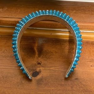 Blue Headband - beaded, embellished